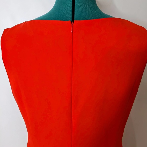 Preston & York Cherry Red Sleeveless Sheath Below Knee Dress Size 16 NEW - Picture 4 of 6